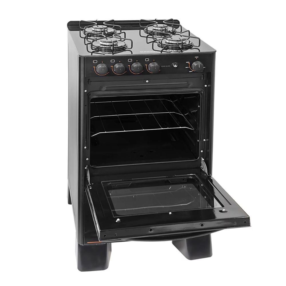 Fogão Suggar 4 Bocas Cook Glass Acendimento Automático Mesa de Vidro FGVCG410PT, , large image number 1
